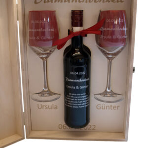 104 Geschenkset Dornfelder Wein Weingläser Ciao Gravur 02