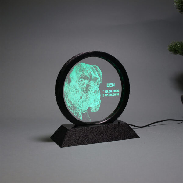 480 Acryl Kreislampe LED RGB schwarz grün