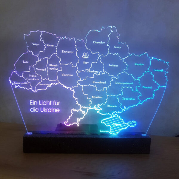 518 Acryl Landkarte Ukraine RGB LED 02