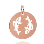 Rund 18 mm rose Fische 02