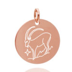 Rund 18 mm rose Steinbock 01