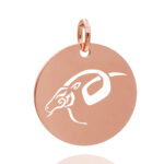Rund 18 mm rose Steinbock 04