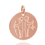Rund 18 mm rose Zwillinge 01