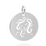 Rund 18 mm silber Jungfrau 04