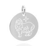 Rund 18 mm silber Löwe 01