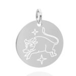 Rund 18 mm silber Stier 01