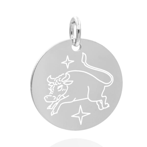 Rund 18 mm silber Stier 01