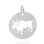 Rund 18 mm silber Stier 02